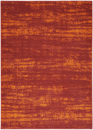 HomeRoots 6' X 9' Vibrant Red and Orange Abstract Area Rug - Stylish, Durable, Indoor/Outdoor for All Spaces! 545546