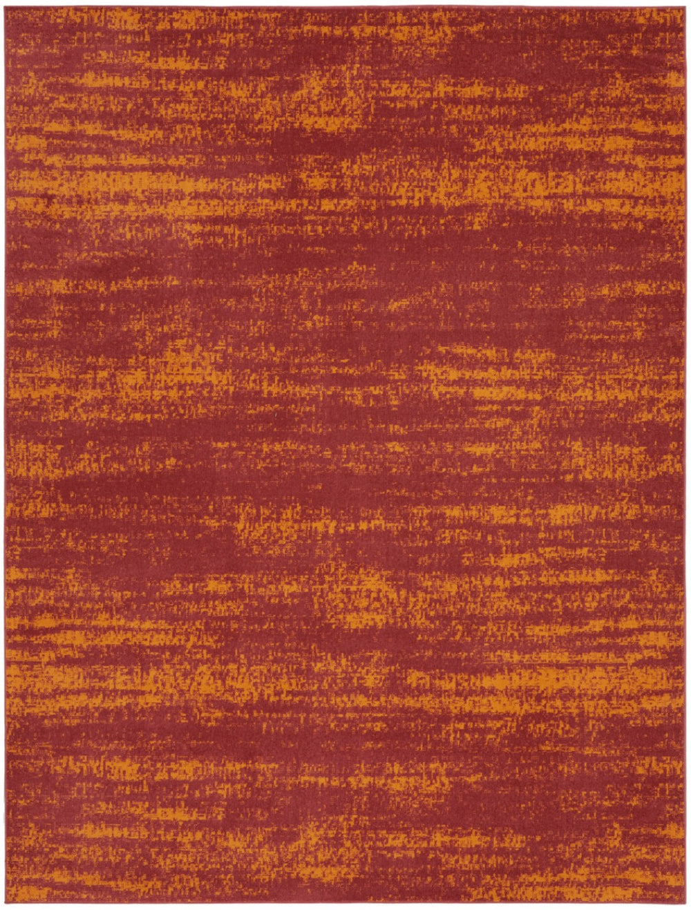HomeRoots 8' X 10' Vibrant Red and Orange Abstract Area Rug – Stylish, Durable, Indoor/Outdoor Statement Piece! 545547
