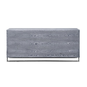 HomeRoots 71" Elegant Brown Sideboard with Gold Hardware for Stylish Storage in Dining or Living Spaces Ash Grey 545587