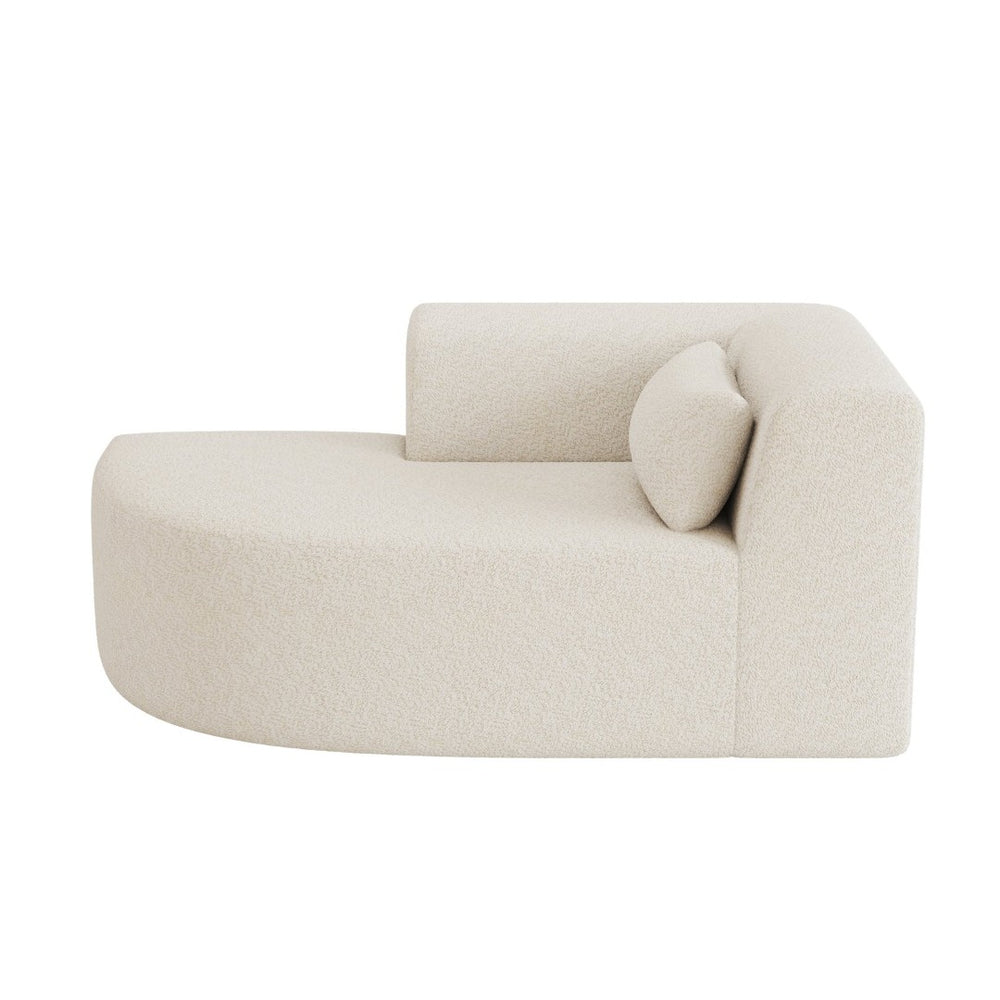 English Elm Upholstered Boucle Sofa with Lumbar Pillow Pocket Spring Seating for Living Room N719P250552A