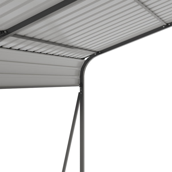 English Elm Campcraft Double Vehicle Steel Carport Uv Protected Snow Rated Outdoor Shelter W1598S00025