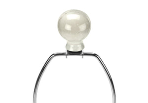 HomeRoots 31" Cream Ceramic Geometric Table Lamp with Beige Shade – Modern Style for Any Room, Easy Use! 545794