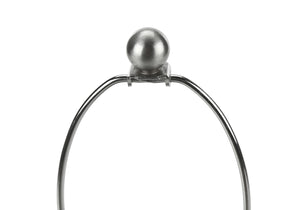 HomeRoots 28" Elegant White & Silver Ceramic Table Lamp with Cream Shade - Smart Control & Modern Design 545796