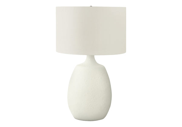 HomeRoots 26" Cream Gourd Table Lamp - Stylish Polyresin Base, Soft Ambient Light & Smart-Enabled Functionality 545798