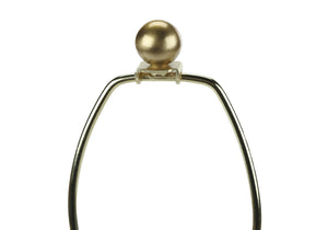 Homeroots 24" Blue Ceramic Gourd Table Lamp With Cream Empire Shade   545800