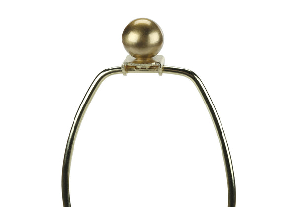 Homeroots 24" Blue Ceramic Gourd Table Lamp With Cream Empire Shade   545800