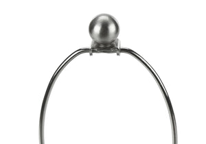 Homeroots 24" Blue And Silver Ceramic Round Table Lamp With Ivory Drum Shade   545809