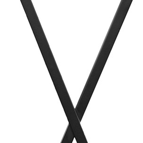 Homeroots 25" Black Metal Geometric Usb Table Lamp With Beige Shade   545823