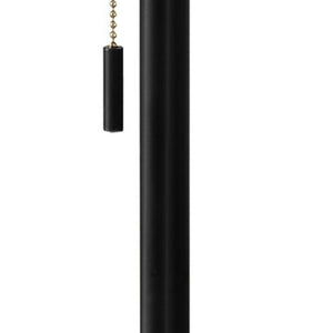 HomeRoots Set of Two 17" Black Metal Candlestick USB Table Lamps with Beige Shade - Perfect for Any Room! 545832