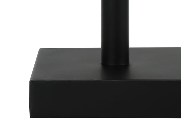 HomeRoots Set of Two 17" Black Metal Candlestick USB Table Lamps with Beige Shade - Perfect for Any Room! 545832