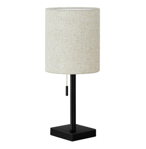 HomeRoots Set of Two 17" Black Metal Candlestick USB Table Lamps with Beige Shade - Perfect for Any Room! 545832