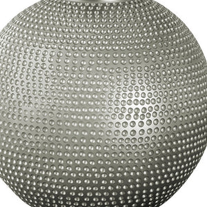 Homeroots 19" Gray Round Table Lamp With Ivory Drum Shade   545833