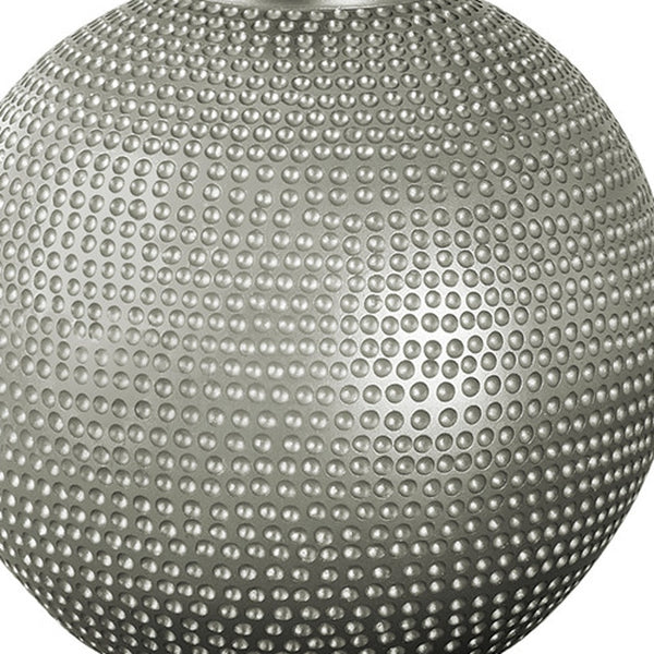 Homeroots 19" Gray Round Table Lamp With Ivory Drum Shade   545833