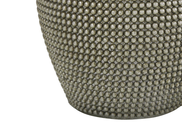 Homeroots 24" Gray Round Table Lamp With Ivory Drum Shade   545834