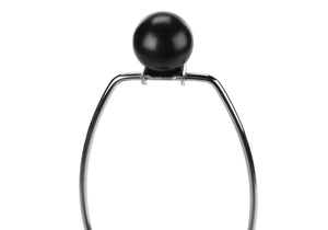 Homeroots 24" Black Round Table Lamp With Ivory Drum Shade   545835