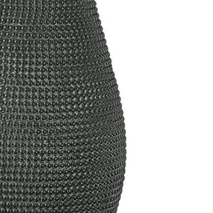 Homeroots 24" Black Round Table Lamp With Ivory Drum Shade   545835