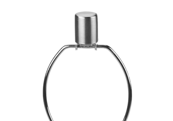 HomeRoots 28" Silver Acrylic Cylinder Table Lamp with Ivory Shade - Modern Illumination for Any Space 545836