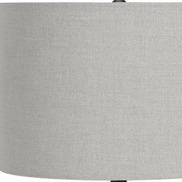 Homeroots 24" Black Concrete Urn Table Lamp With Gray Drum Shade   545839