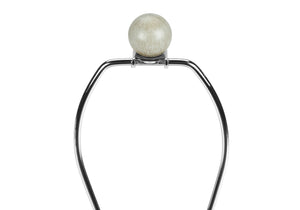 Homeroots 24" Beige Concrete Urn Table Lamp With Ivory Drum Shade   545840