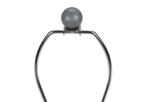 Homeroots 24" Gray Concrete Urn Table Lamp With Beige Drum Shade   545841