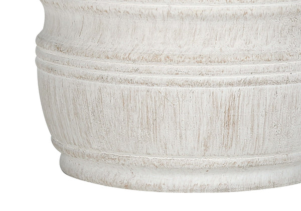 HomeRoots 28" Cream Cylinder Table Lamp - Elegant Drum Shade, Smart Control & Soft Ambient Illumination 545844