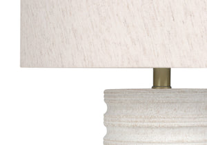 HomeRoots 28" Cream Cylinder Table Lamp - Elegant Drum Shade, Smart Control & Soft Ambient Illumination 545844