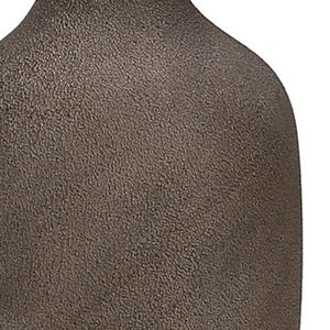 Homeroots 27" Gray Ceramic Urn Table Lamp With Beige Drum Shade   545847