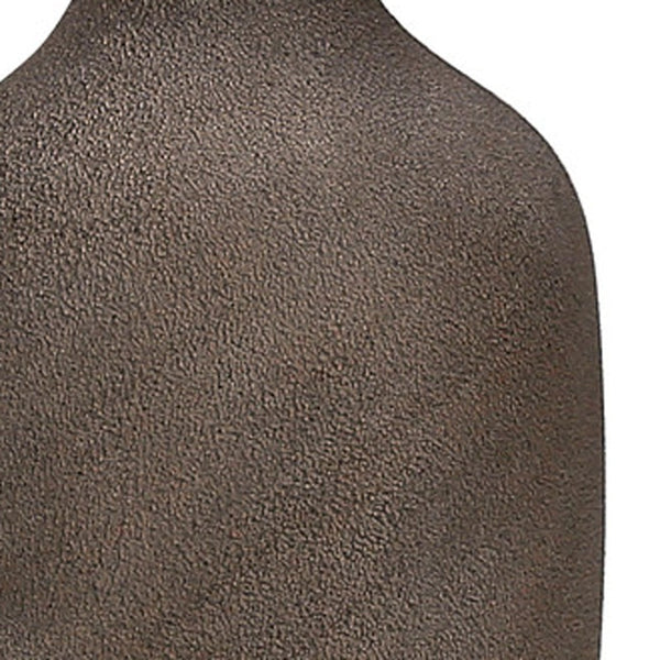 Homeroots 27" Gray Ceramic Urn Table Lamp With Beige Drum Shade   545847