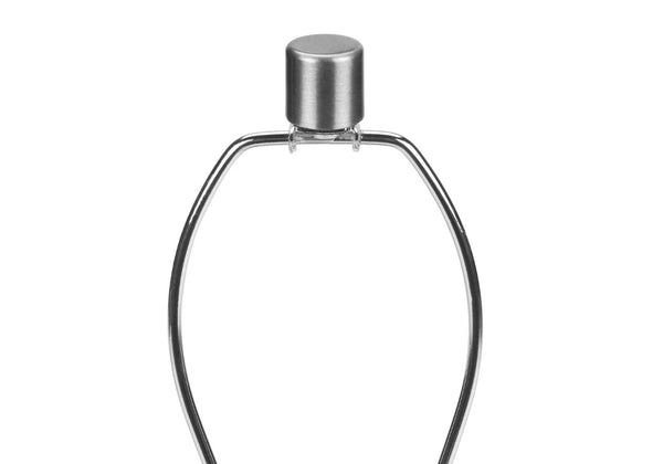 HomeRoots 29" Elegant Gray and Silver Cylinder Table Lamp with Ivory Shade for Modern Home Decor Ambiance 545850
