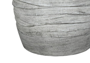 HomeRoots 27" Gray Cylinder Table Lamp - Modern Ivory Drum Shade for Stylish Ambient Lighting & Versatile Decor 545861