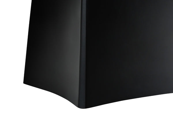 HomeRoots 27" Modern Black Geometric Table Lamp with Beige Shade - Stylish, Versatile Lighting for Any Space 545864