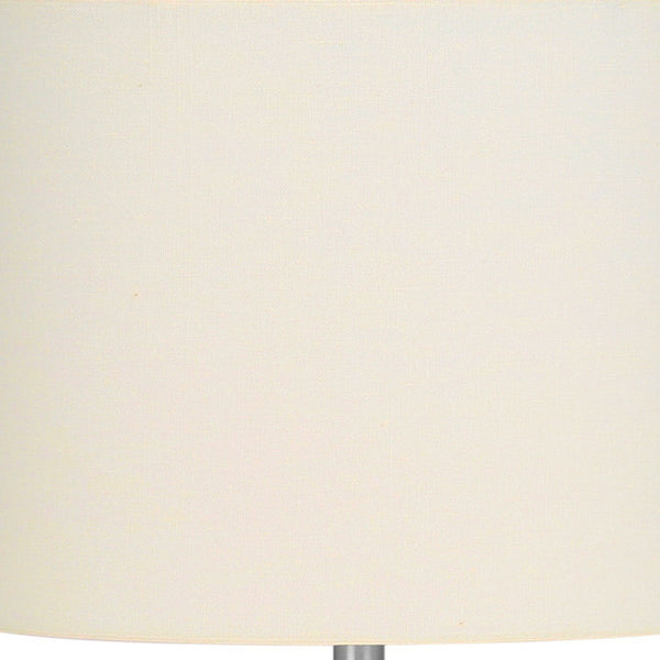 Homeroots 25" Cream Novelty Table Lamp With Cream Drum Shade   545865