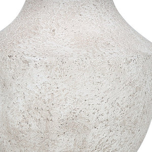 Homeroots 20" Cream Concrete Urn Table Lamp With Cream Empire Shade   545867
