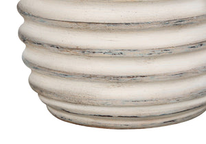 HomeRoots 28" Cream Geometric Table Lamp - Rustic Modern Design with Adjustable Light for Any Room Decor 545877