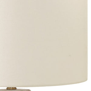 HomeRoots 28" Cream Geometric Table Lamp - Rustic Modern Design with Adjustable Light for Any Room Decor 545877