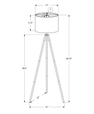 HomeRoots 63" Matte Gold Tripod Floor Lamp with Cream Shade - Elegant Illumination for Modern & Classic Homes 545938