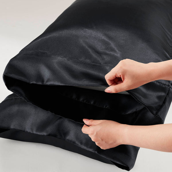 English Elm 4 Luxury Satin Twin Sheet Set - 100% Polyester, Soft Smooth 90g Finish, Deep Pocket Fit & Breathable Comfort Black 11.81 L x 9.84 W x 3.15 H B035P319692