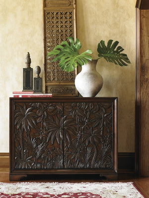 Lexington Tommy Bahama Home Balboa Carved Door Chest - Elegant Island Living With Intricate Details, Ample Storage & Exotic Design Sumatra  545-973