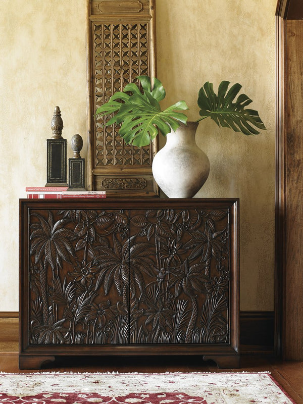 Lexington Tommy Bahama Home Balboa Carved Door Chest - Elegant Island Living With Intricate Details, Ample Storage & Exotic Design Sumatra  545-973