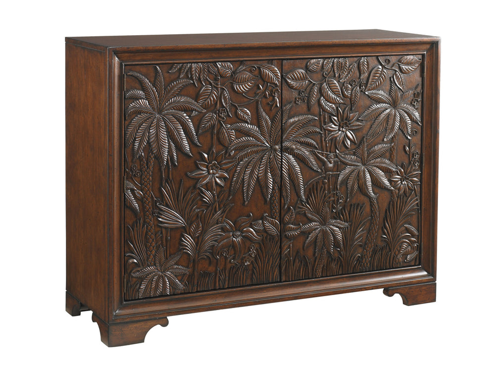 Lexington Tommy Bahama Home Balboa Carved Door Chest - Elegant Island Living With Intricate Details, Ample Storage & Exotic Design Sumatra  545-973
