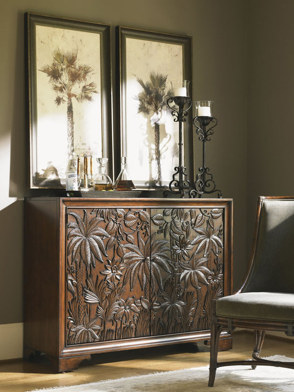 Lexington Tommy Bahama Home Balboa Carved Door Chest - Elegant Island Living With Intricate Details, Ample Storage & Exotic Design Sumatra  545-973