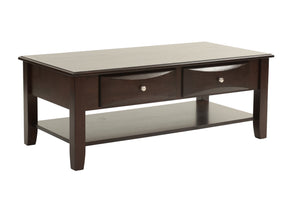 English Elm Espresso Ogumi Veneer 3pc Occasional Table Set - Modern Coffee & End Tables with Drawers, Open Shelf Antique Black,Espresso 28 L x 10 W x 51 H B011S01997