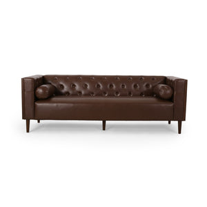 Christopher Knight Home® - Noble House - Faraway Contemporary Tufted Deep Seated Sofa with Accent Pillows