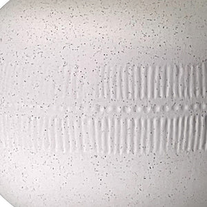 Homeroots 18" Off White Ceramic Round Table Lamp With White Cone Shade   546110