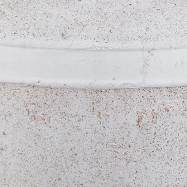 Homeroots 23" Red And White Ceramic Urn Table Lamp With White Cone Shade   546121