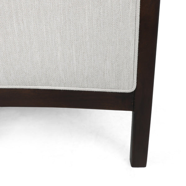 English Elm Christopher Knight Home® - Fabric Recliner Chair Mid-Century Push-Back Upholstered Armchair with Thick Cushion and Birch Frame Beige 70449.00BGE