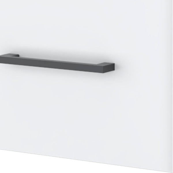 Homeroots 10" White One Drawer Faux Wood Floating Nightstand   546176