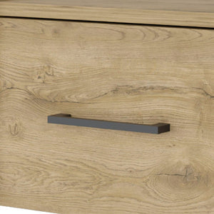 Homeroots 10" Beige One Drawer Faux Wood Floating Nightstand   546177