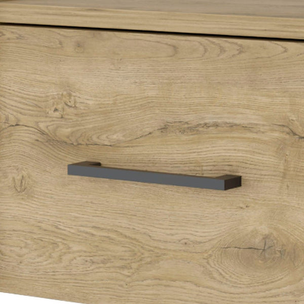 Homeroots 10" Beige One Drawer Faux Wood Floating Nightstand   546177