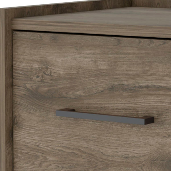 Homeroots 10" Brown One Drawer Faux Wood Floating Nightstand   546179